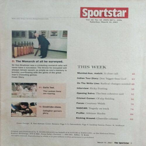 Sport Star ( Saturday, March 10, 2001 )