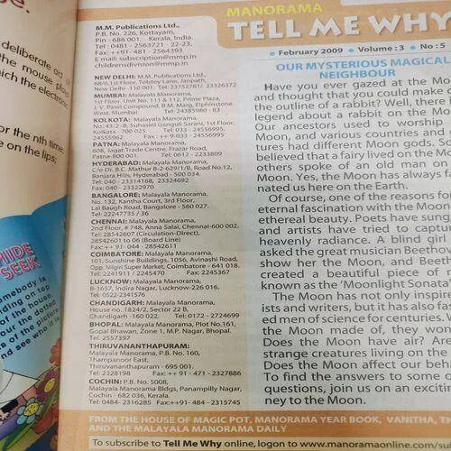 Tell Me Why . Edition :- ( Feb - 2009 , Vol. 03 , No. 05 ) .