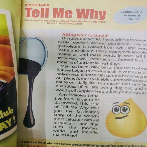 Tell Me Why . Edition :- ( Aug - 2012 , Vol. 06 , No. 11 ) .