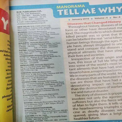 Tell Me Why . Edition :- ( January - 2010 , Vol. 04 , No. 04 ) .