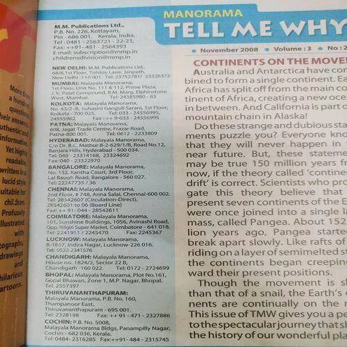 Tell Me Why . Edition :- ( Nov - 2008 , Vol. 03 , No. 02 ) .