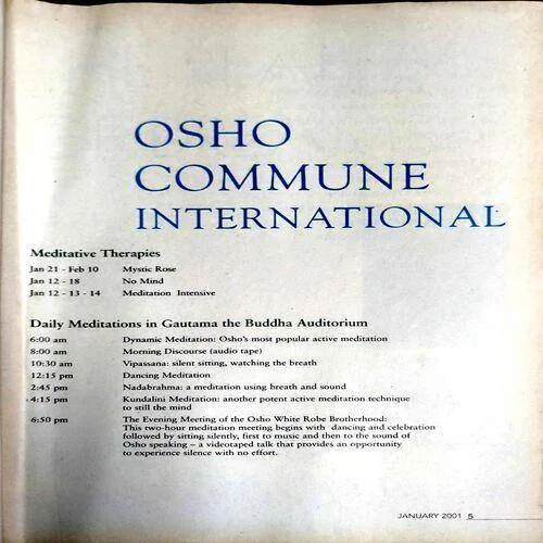 Osho Times (Jan 2001)