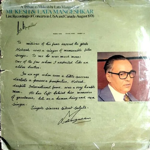 Tribute To Mukesh and Lata Mangeshkar