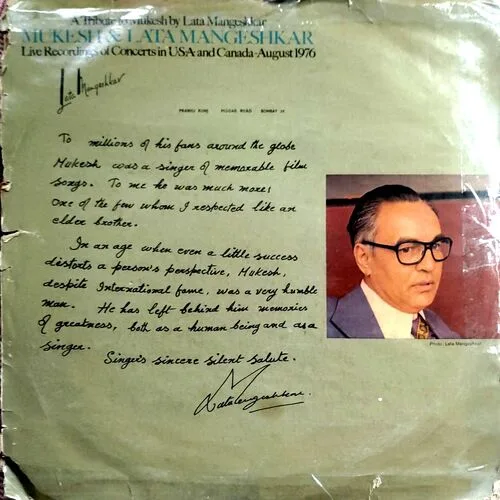 Tribute To Mukesh and Lata Mangeshkar