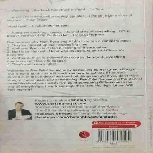 Five Point Someone (Chetan Bhagat )(Rs.176)