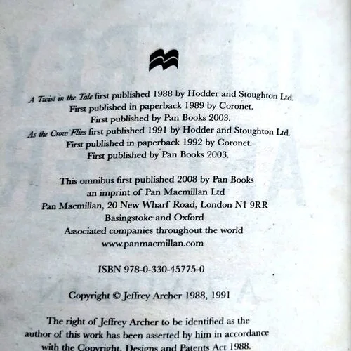 Jeffrey Archer (No. of pages 134)