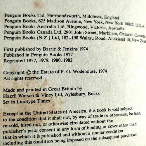P.G Woodhouse (No. of pages 152)