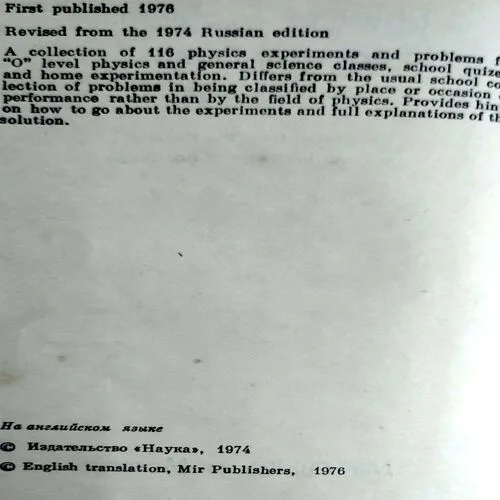 Physical Problems For Robinson (No. of pages 134)
