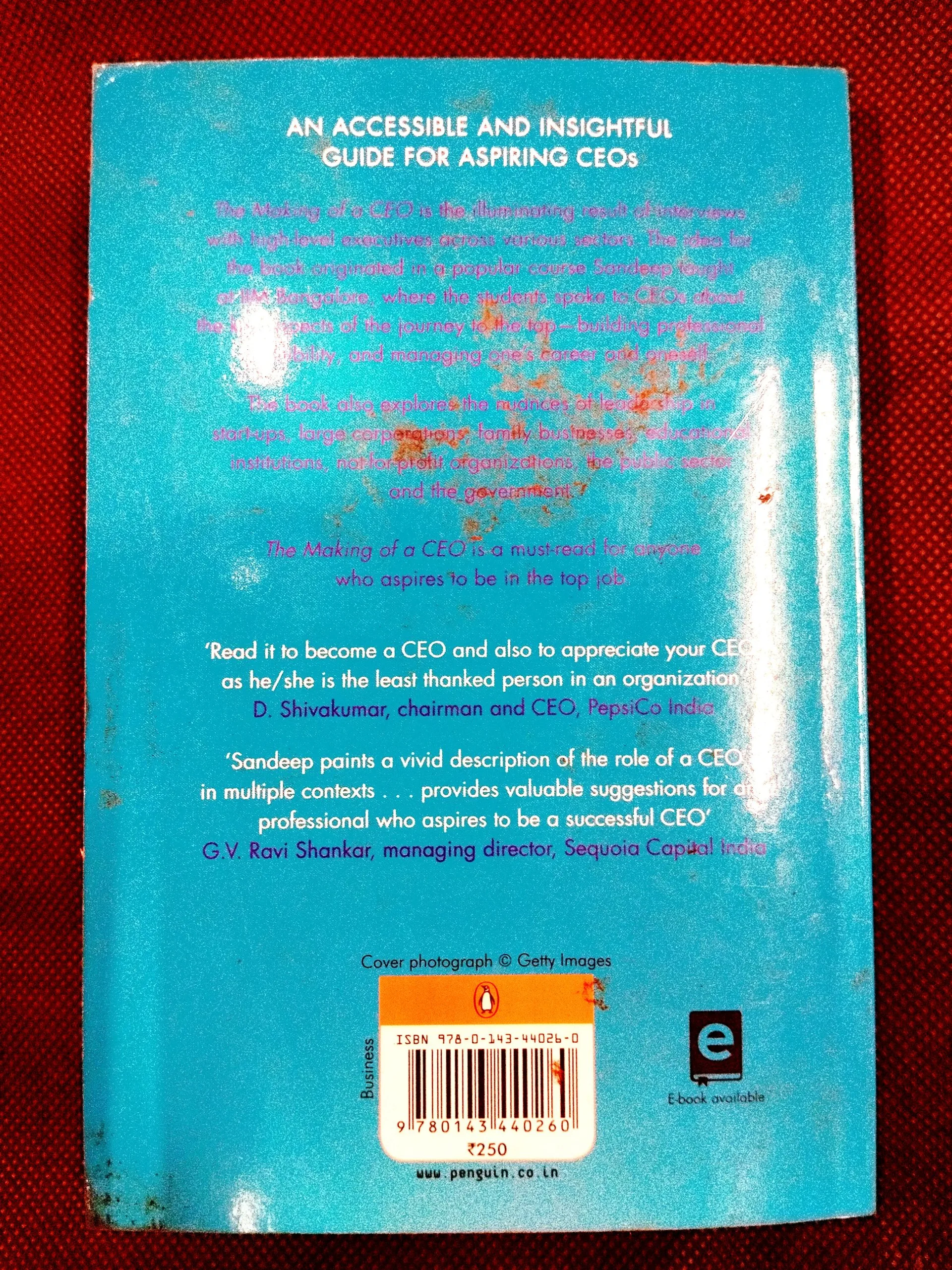 The Making Of A Ceo ( Sudeep K. Krishnan ) .