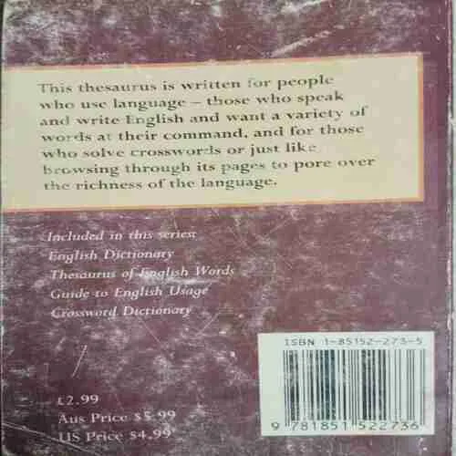 The Minster Thesaurus Of English Words