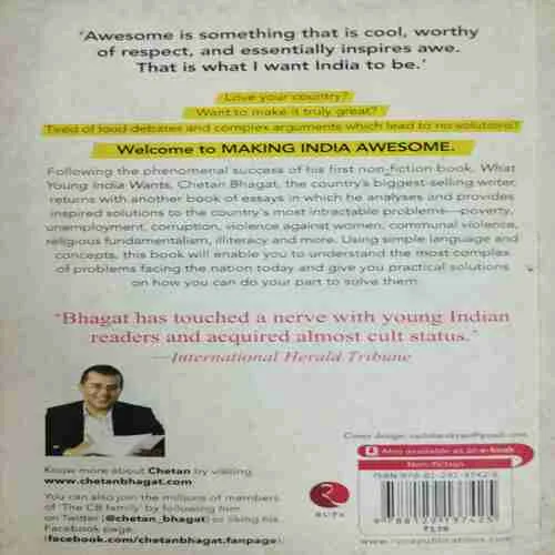 Making India Awesome ; Chetan Bhagat (Rs175)