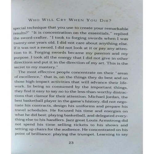 Who Will Cry When You Die ( Robin Sharma ) ( Total Pages = 236 )