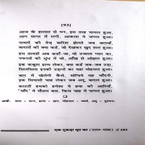 Ek Tukda Dhup Ka (No. of pages 104)