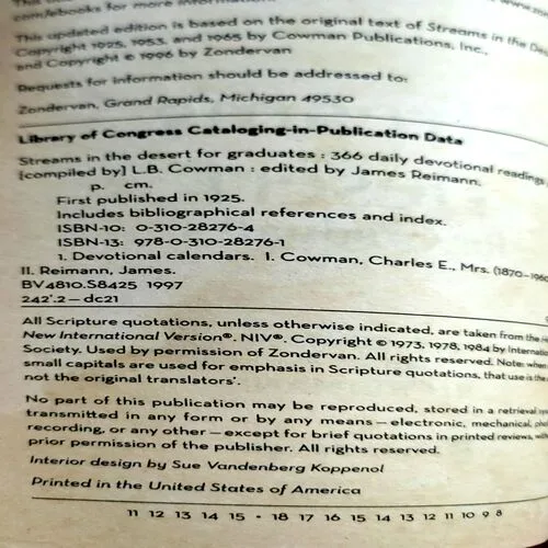 Streams In The Desert (No. of pages 508)