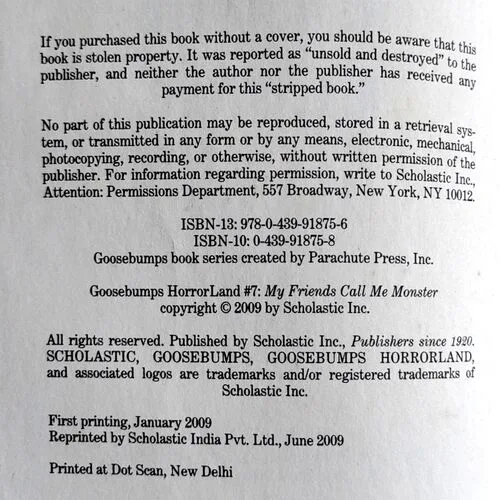 Goosebumps Horrorland (No. of pages 138)