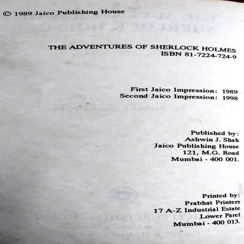 The Adventures Of Sherlock Holmes (No. of pages 302)