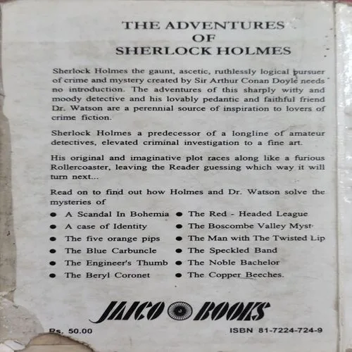 The Adventures Of Sherlock Holmes (No. of pages 302)