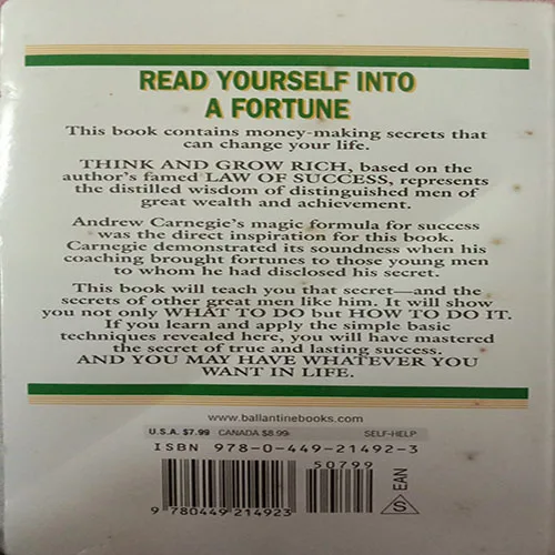 Think And Grow Rich (By Nepoleon Hill) (No. Of Pages – 234)