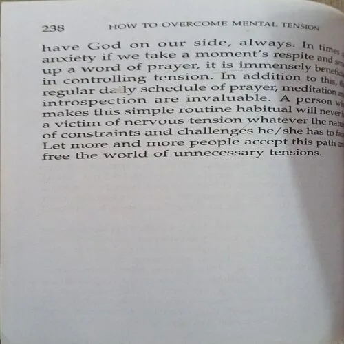 How to over come mental tension (  By Swami Gokulananda )  ( No. of pages =238 )