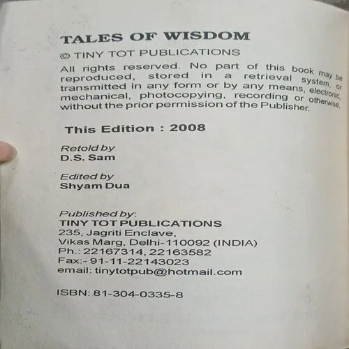 Tales of wisdom  ( No. of pages = 160 )