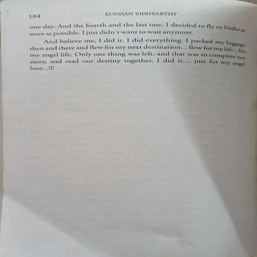 The Angel love and My Broken Promises (By kundan vidyarthy) ( No. of pages = 184 )