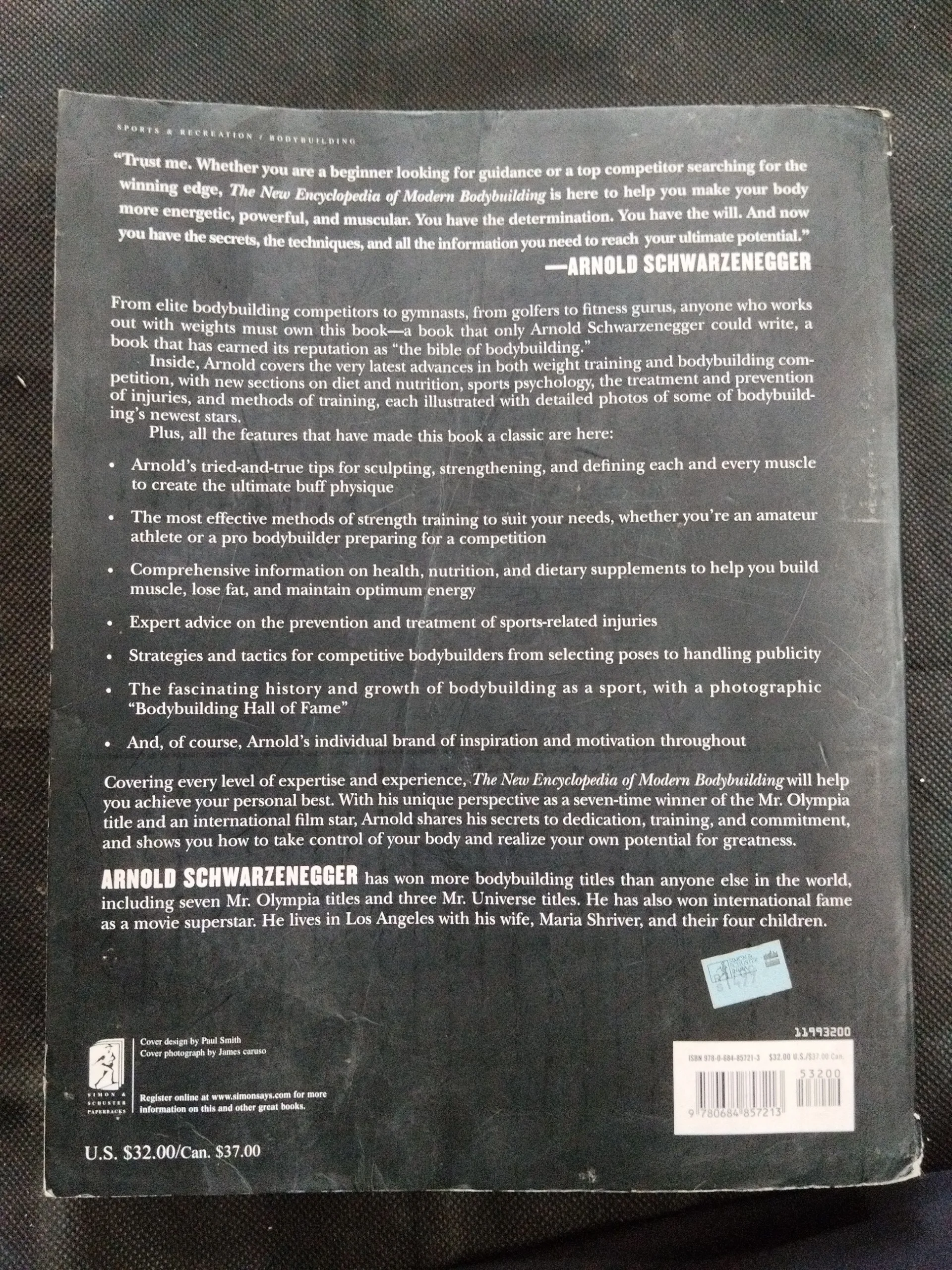The New Encyclopedia Of Modern Bodybuilding ( Arnold Schwarzenegger ) .