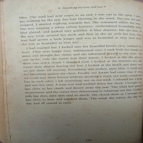 Anything For You, Maam – an IITian’s Love Story (No. Of Pages – 230)