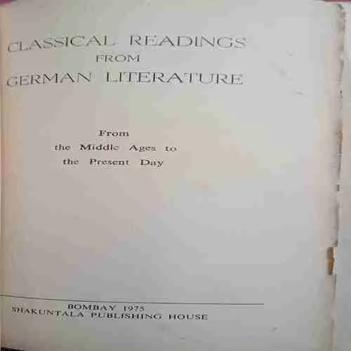 Classical Reading from german literature ( No. of pages = 435 )