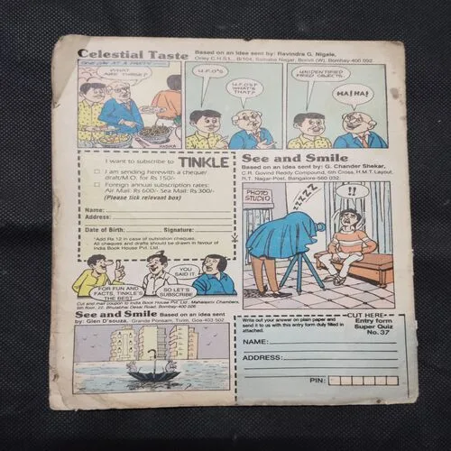 TINKLE (NO-306) (PAGE NO-29 LITTLE CUT AND STORY IMPACT) (BACK COVER MISSING)