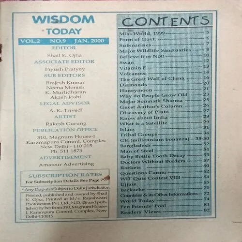 Wisdom Today ( January 2000 )