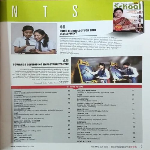 The Progressive School ( April – May- June -2018 )