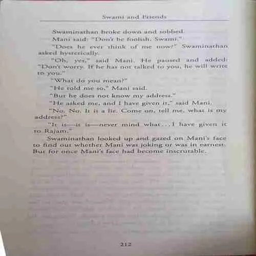 Swami and Friends ( No. of pages = 212 )