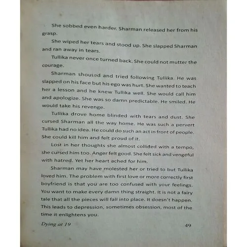 Dying At 19 ( By Alokita Sharma )( Total Pages = 160 )