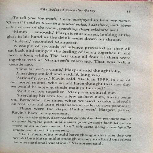 The Belated Bachelor Party ( By Ravinder Singh ) ( Page No. 1 To 12 Missing )