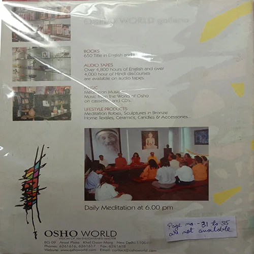 Osho World (May 2001) (Page no.- 31 to 35 are not available)