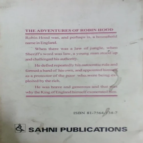 The Adventure Of Robinhood ( By J.C. Joshi ) ( Total Pages =88 )