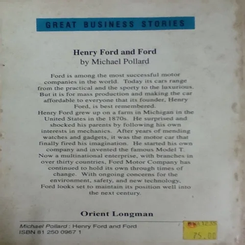 Henry Ford And Ford ( By Michael Pollard ) ( Total Pages =64 )