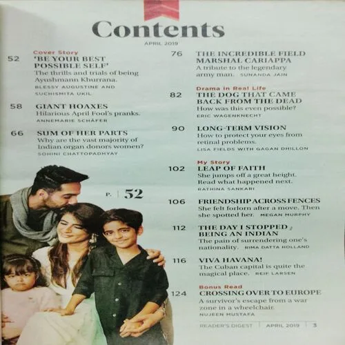 Reader’s Digest (April )