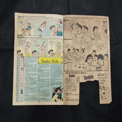 TINKLE DOUBLE DIGEST (NO-254) (BACK COVER DOWN SIDE BIG CUT)