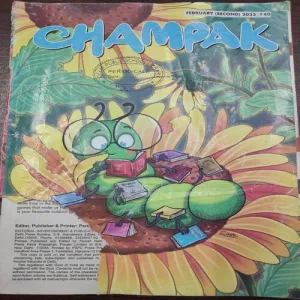 Champak . Edition :- ( February – 2nd – 2023 ).Front Cover Down Side Little Cut .