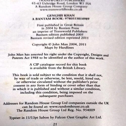 Genghis Khan (No. of pages 462)