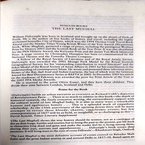The Last Mughal  (No. of pages 198)