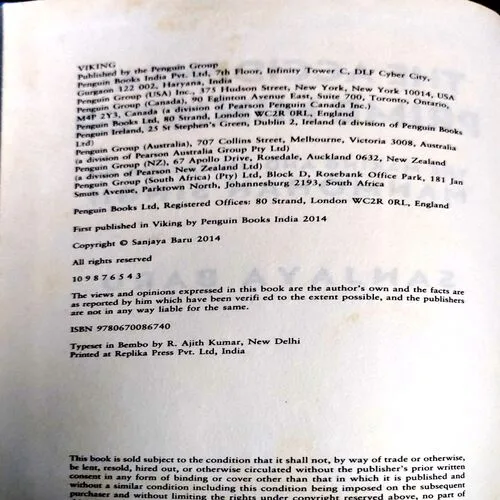 The Accidental Prime Minister (No. of pages 302)