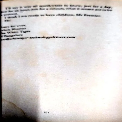 The White Tiger (No. of pages 322)