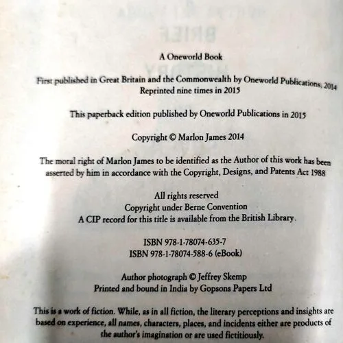 A Brief History Of 7 Killings (No. of pages 688)