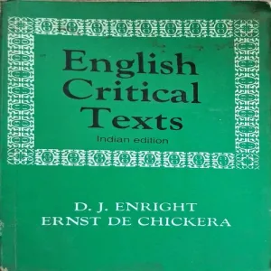 English Critical Texts ( By D.J.Enright ) ( Total Pages = 398 )