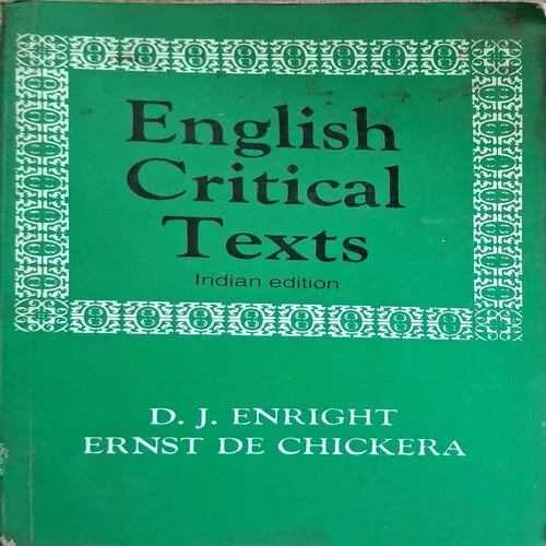 English Critical Texts ( By D.J.Enright ) ( Total Pages = 398 )