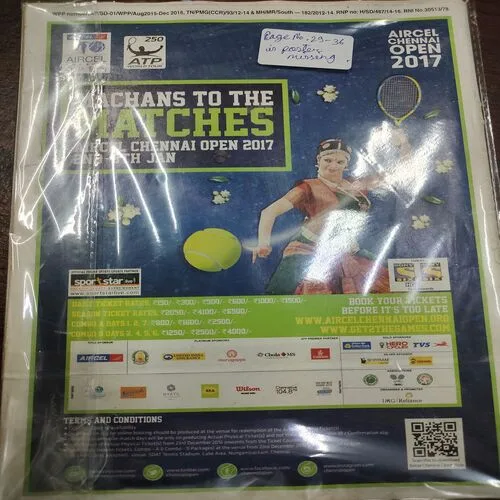 Sport Star . Edition :- ( Saturday , January – 07 , 2017 ). [ Page No. 29 – 36 Is Poster Missing ].