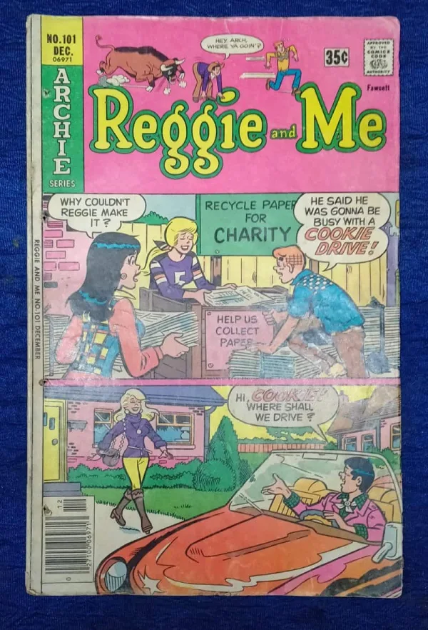 1 Reggie and Me, Archie Series No. 101, Reggie Mantle comic, Archie Comics 1977, vintage Archie comic, collectible Archie Comics, rare Archie comic, Silver Age comic book, classic Archie comic, 1977 vintage comic book, retro Archie issue, Archie Comics Group vintage, comic book collectors, old Archie comics for sale, teen comics USA, American comics 1970s, comic book collectible, vintage Archie storytelling, Li'l Jinx comic