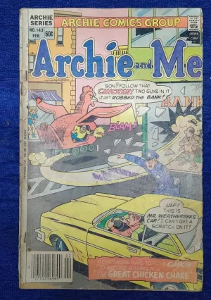 Archie and Me, Archie Series No. 143, Archie Comics 1984, vintage Archie comic, collectible Archie Comics, rare Archie comic, classic Archie comic, 1984 vintage comic book, retro Archie issue, Archie Comics Group vintage, comic book collectors, old Archie comics for sale, American teen comics, comic book collectible, Riverdale teen comics, Silver Age Archie comics, vintage comic book collectible, Archie comic book 1984, Archie and Me comic issue